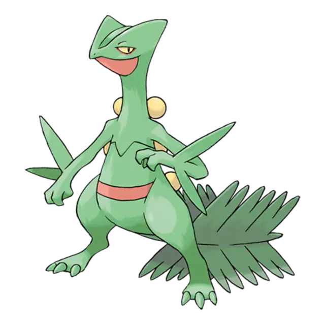 Sceptile, the Forest Pokémon — Grass-type Pokémon official artwork
