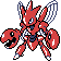 Scizor front-facing sprite from Pokémon Crystal