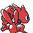 Scizor back-facing sprite from Pokémon Gold