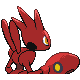 Scizor back-facing sprite from Pokémon SoulSilver
