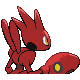 Scizor back-facing sprite from Pokémon Platinum