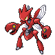 Scizor front-facing sprite from Pokémon Platinum