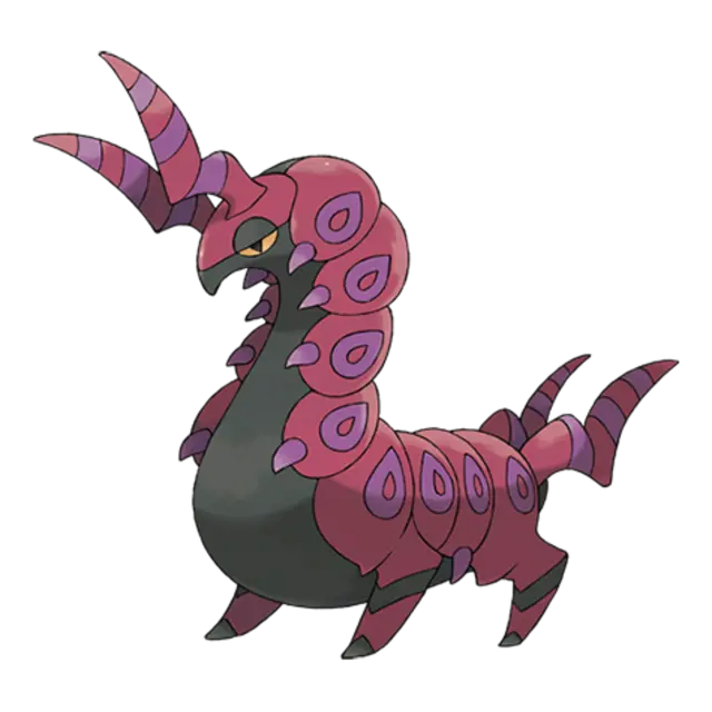 Scolipede, the Megapede Pokémon — Bug/Poison-type Pokémon official artwork