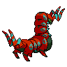 Scolipede shiny back-facing sprite from Pokémon White 2