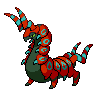 Scolipede shiny front-facing sprite from Pokémon White 2