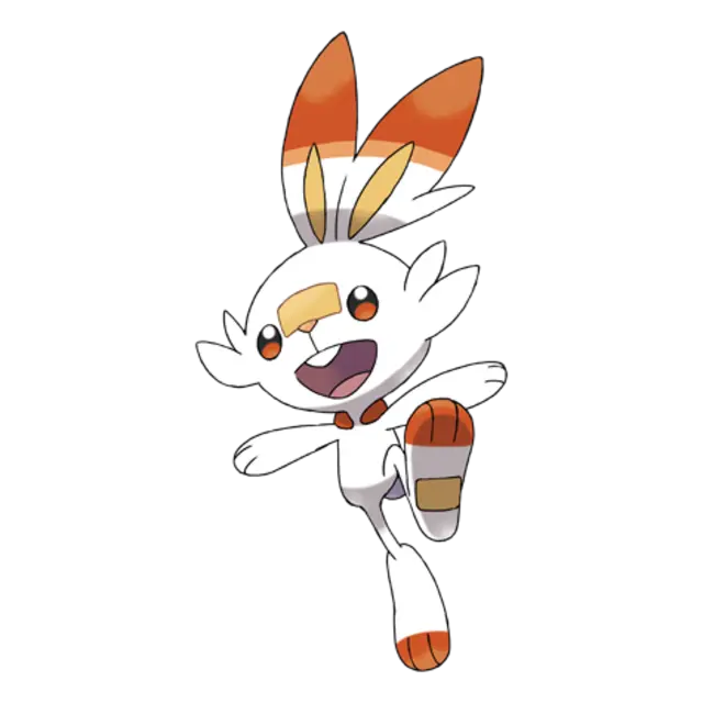 Scorbunny, the Rabbit Pokémon — Fire-type Pokémon official artwork
