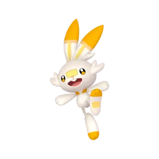 Scorbunny shiny front-facing sprite from Pokémon Sword
