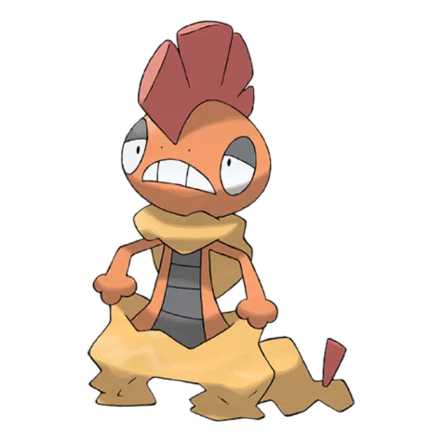Scrafty, the Hoodlum Pokémon — Dark/Fighting-type Pokémon official artwork