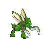 Scyther shiny back-facing sprite from Pokémon Black 2