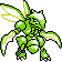 Scyther front-facing sprite from Pokémon Crystal