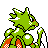 Scyther shiny back-facing sprite from Pokémon Crystal