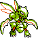 Scyther shiny front-facing sprite from Pokémon Crystal