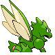 Scyther shiny back-facing sprite from Pokémon Diamond