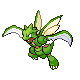 Scyther shiny front-facing sprite from Pokémon Diamond