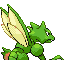 Scyther shiny back-facing sprite from Pokémon LeafGreen