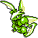 Scyther front-facing sprite from Pokémon Gold