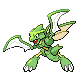 Scyther front-facing sprite from Pokémon SoulSilver