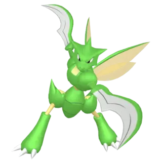 Scyther front-facing sprite from Pokémon Scarlet/Violet: The Indigo Disk