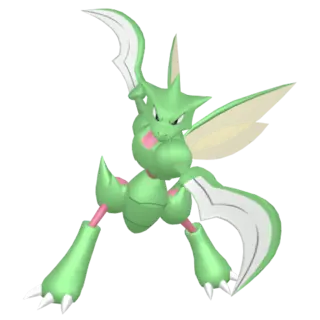 Scyther shiny front-facing sprite from Pokémon Scarlet/Violet: The Indigo Disk