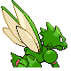 Scyther shiny back-facing sprite from Pokémon Platinum