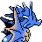 Seadra back-facing sprite from Pokémon Crystal