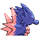 Seadra shiny back-facing sprite from Pokémon Pearl
