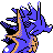Seadra back-facing sprite from Pokémon Gold