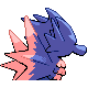Seadra shiny back-facing sprite from Pokémon SoulSilver