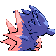 Seadra shiny back-facing sprite from Pokémon Platinum