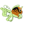 Seaking shiny back-facing sprite from Pokémon Black 2