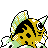 Seaking shiny back-facing sprite from Pokémon Crystal