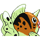 Seaking shiny back-facing sprite from Pokémon SoulSilver