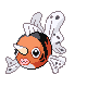 Seaking front-facing sprite from Pokémon Platinum