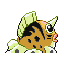Seaking shiny back-facing sprite from Pokémon Ruby