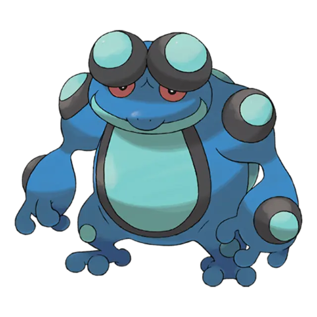 Seismitoad, the Vibration Pokémon — Water/Ground-type Pokémon official artwork