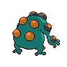 Seismitoad shiny back-facing sprite from Pokémon White