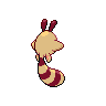 Sentret shiny back-facing sprite from Pokémon Black
