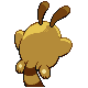 Sentret back-facing sprite from Pokémon Pearl