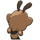 Sentret back-facing sprite from Pokémon HeartGold