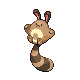Sentret front-facing sprite from Pokémon HeartGold