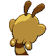 Sentret back-facing sprite from Pokémon Platinum