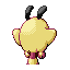 Sentret shiny back-facing sprite from Pokémon Ruby
