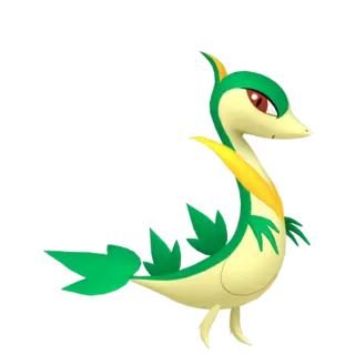 Servine front-facing sprite from Pokémon Violet