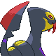Seviper back-facing sprite from Pokémon Diamond