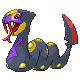 Seviper front-facing sprite from Pokémon Diamond