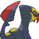 Seviper back-facing sprite from Pokémon HeartGold