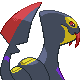 Seviper back-facing sprite from Pokémon Platinum