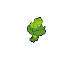 Sewaddle back-facing sprite from Pokémon White 2
