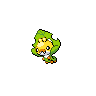 Sewaddle front-facing sprite from Pokémon White 2