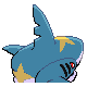 Sharpedo back-facing sprite from Pokémon Diamond